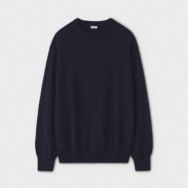 PHIGVEL‐MAKERS Co．W/L Crewneck Knit（INK NAVY） |