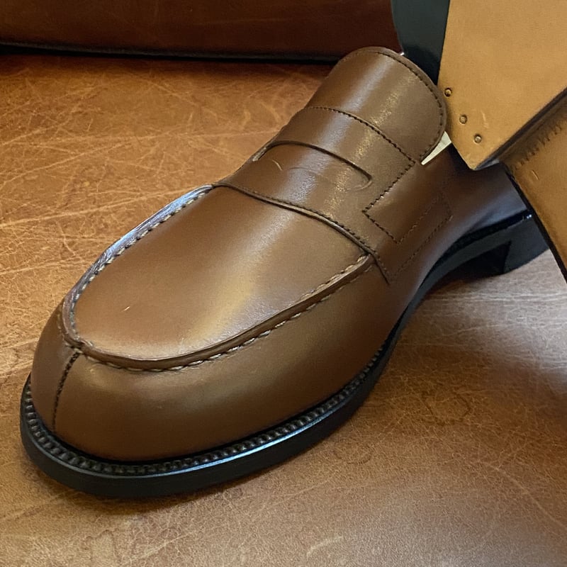 J.MWESTON SIGNATURE LOAFER TAN BOXCALF左足内側にキズ