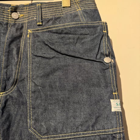 SASSAFRAS Fall Leaf Spayer Pants 1/2 13.5o.z Denim size Ｍ