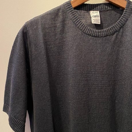 -GRP- Linen S/S crew neck knit（BLU/NAVY）