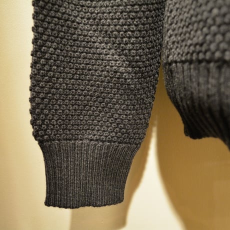 GRP WAFFLEKNIT‐mediumweight‐ antracite (チャコールグレー)