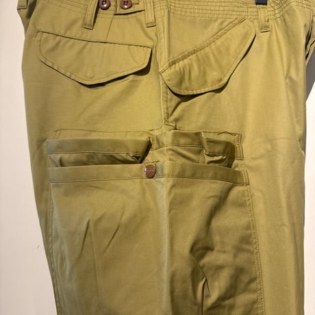 SASSAFRAS Overgrown Pants 1/2 (Weeds Poplin) Khaki size Ｍ
