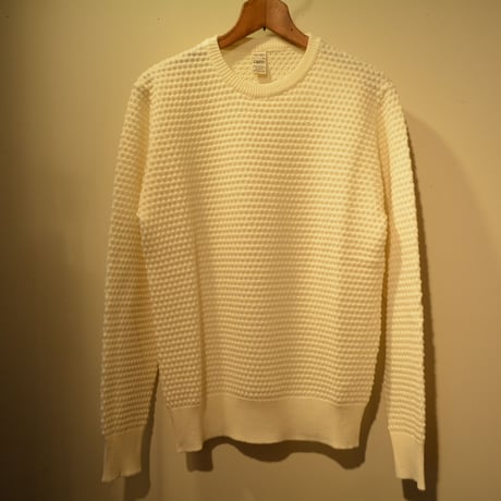 GRP  spotknit crew neck -PANNA-