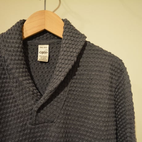 GRP‐spotknit‐shawlcollar(GRIGIO)