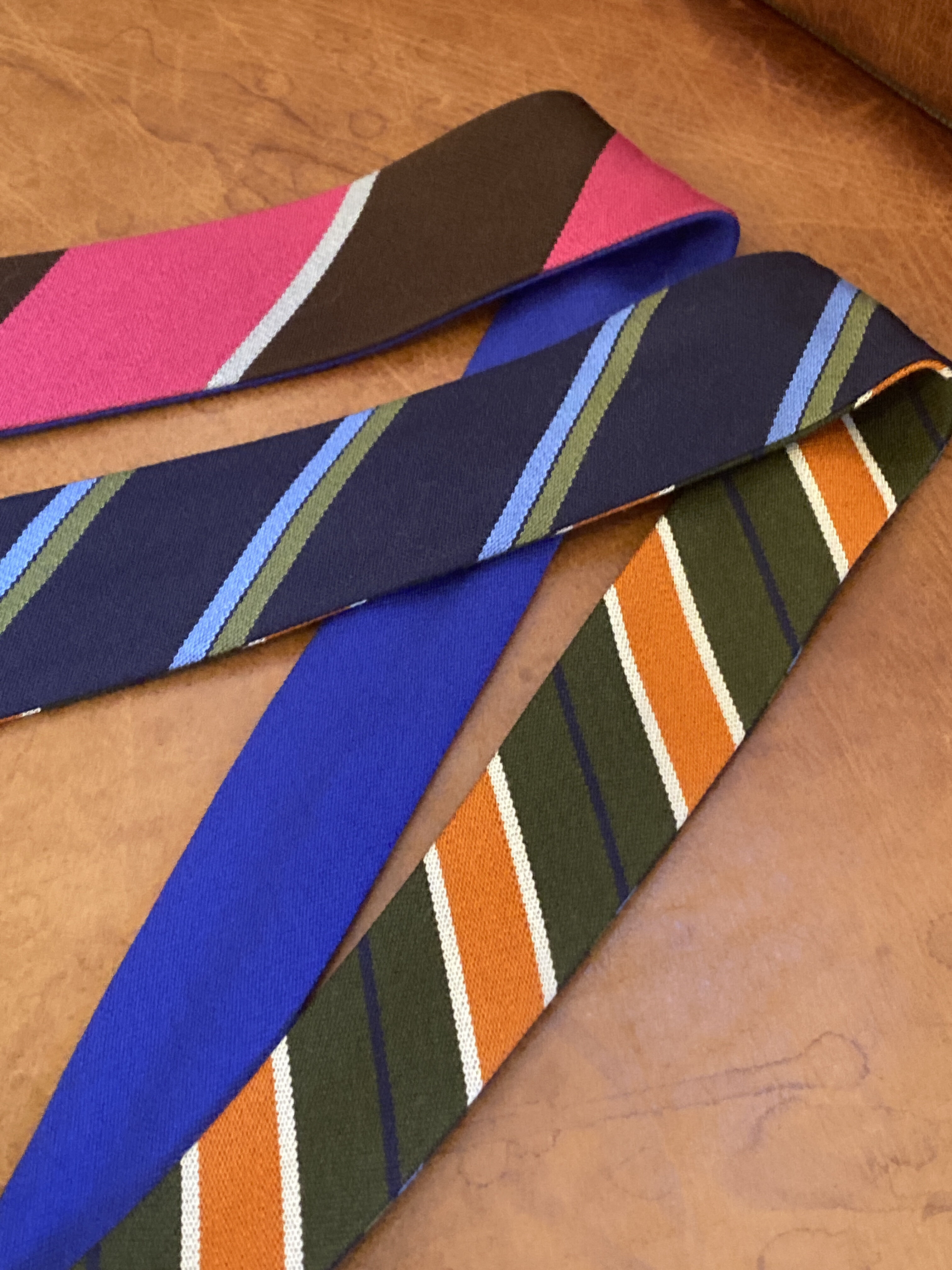 kenneth field 4face tie 3regimental×1solid(blue