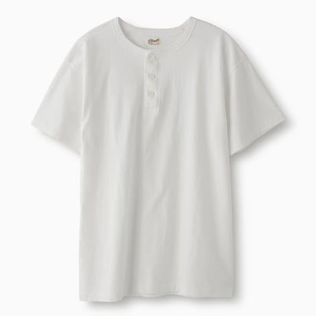PHIGVEL‐MAKERS Co．Henley Neck Tee -OffWhite-