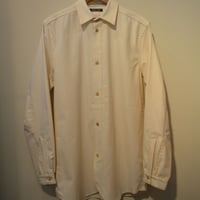 -FLANK LEDER-  OLD STYLE（BAND COLLAR）  vintage german 1960's bedsheets fabric (NATURAL)