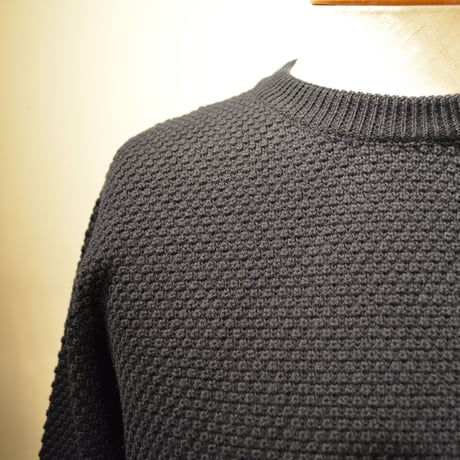 GRP WAFFLEKNIT‐mediumweight‐ blu notte (ネイビー)