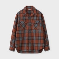 PHIGVEL‐MAKERS Co． W/CA OMBRE OPEN CALLAR LS SHIRT (RUSSET)