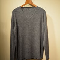 -seldom- V‐neck sweater　‐GRAY‐