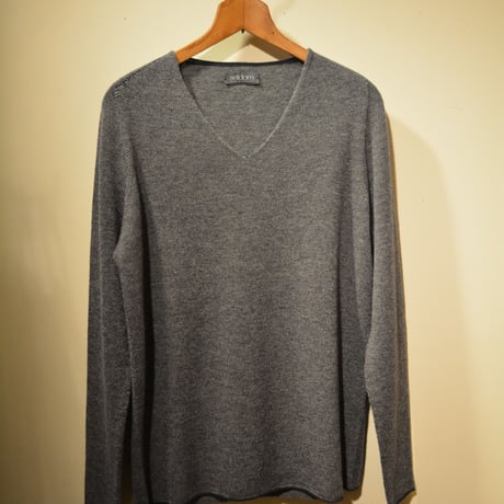 -seldom- V‐neck sweater　‐GRAY‐