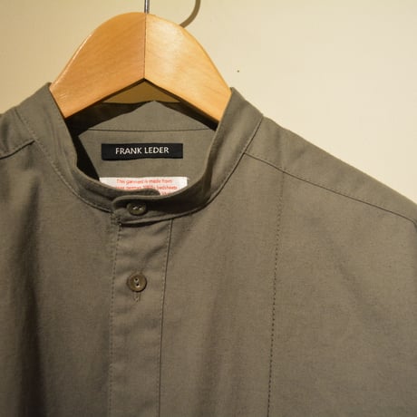 Frank Leder-bedlinenshirt- (StandCollar)OLIVE