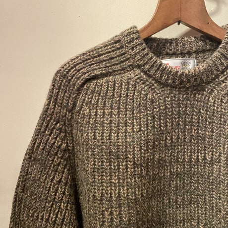 Corgi crew neck sweater MIX (Natural×Brown×Green)