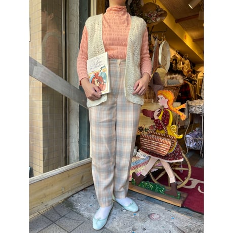 30s ヴィンテージ　リネン　裾ベルト　ジョッキーパンツ　Made in USA 30s ヴィンテージ リネン 裾ベルト ジョッキーパンツ Made in USA