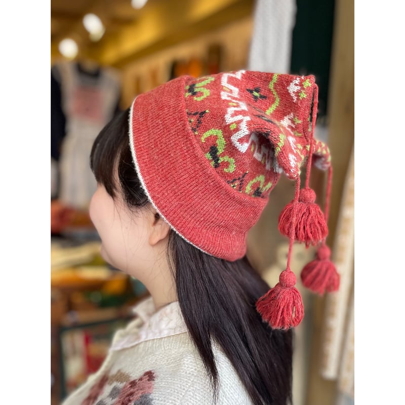 帽子 ollun ponpon knit hat ollun ponpon knit hat