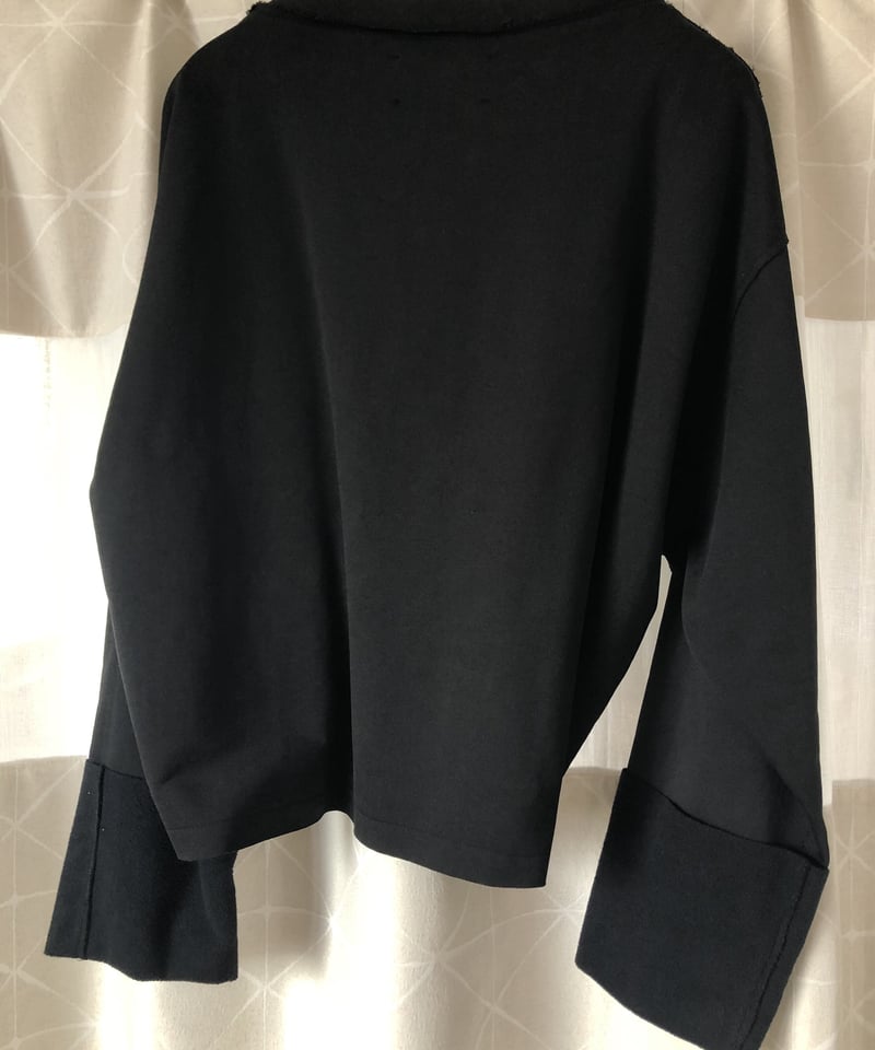 Mhairi マイリ ナイロン×綿 切りっぱなし モードプルオーバー | REAL ME 