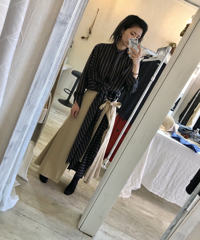 Mhairi マイリ 変型 巻きスカート ベージュ 36( S )サイズ | REAL ME