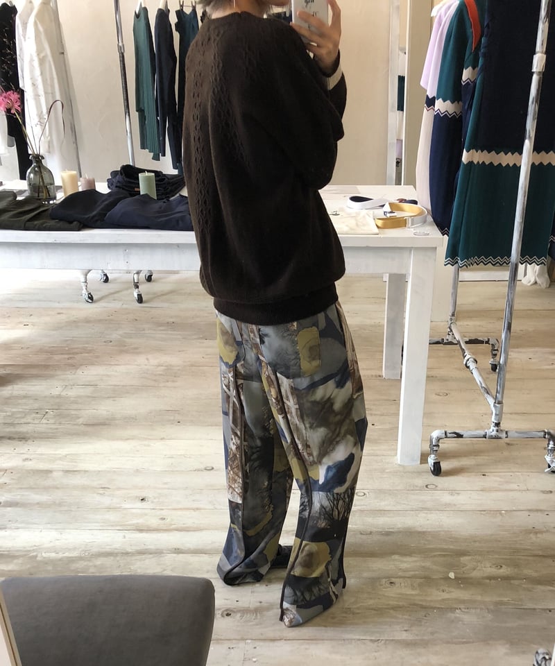 ohta オオタ 18SS チェックワイドパンツ ohta オオタ check pants [pt-35C]