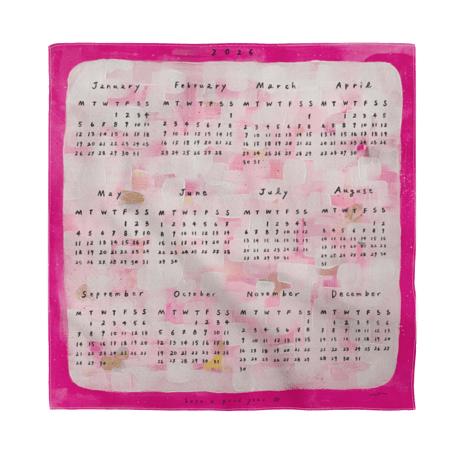 2026 calendar "zabuton"