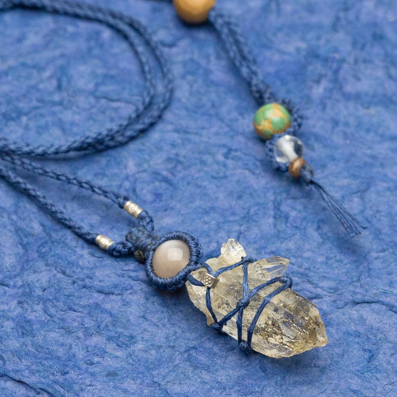 ヒマラヤ水晶 ネックレス ガネーシュヒマール産 【宇宙ムーン ヒマラヤ水晶 ネックレス ガネーシュヒマール産 【宇宙ムーン