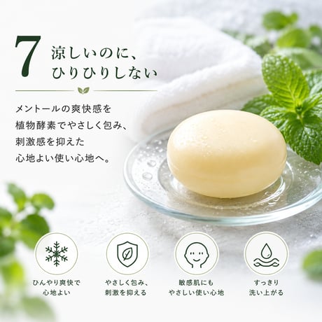 植物酵素の純せっけん さわやか 100g 《涼しくなる酵素せっけん》