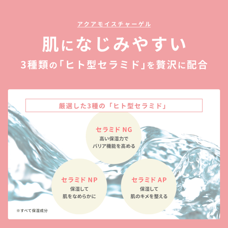 敏感肌 肌荒れ に 美肌菌 を新配合  アクアモイスチャーゲル 420g 詰替え　2個セット  ( 敏感肌 / トラブル肌 ) オールインワンゲル / 保湿 / セラミド