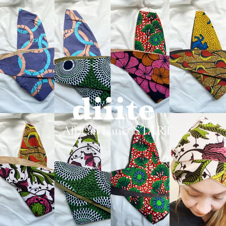 African batik　被るturban   ①