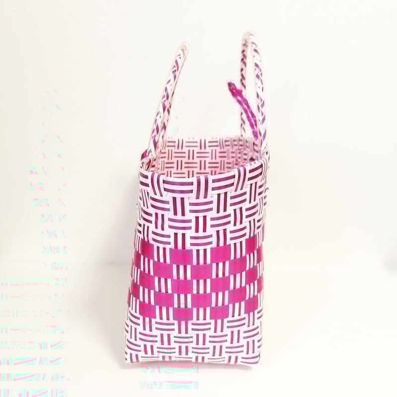 台湾プラかごバッグ（S）ホワイト＆ピンク | 中国・台湾・香港・アジア