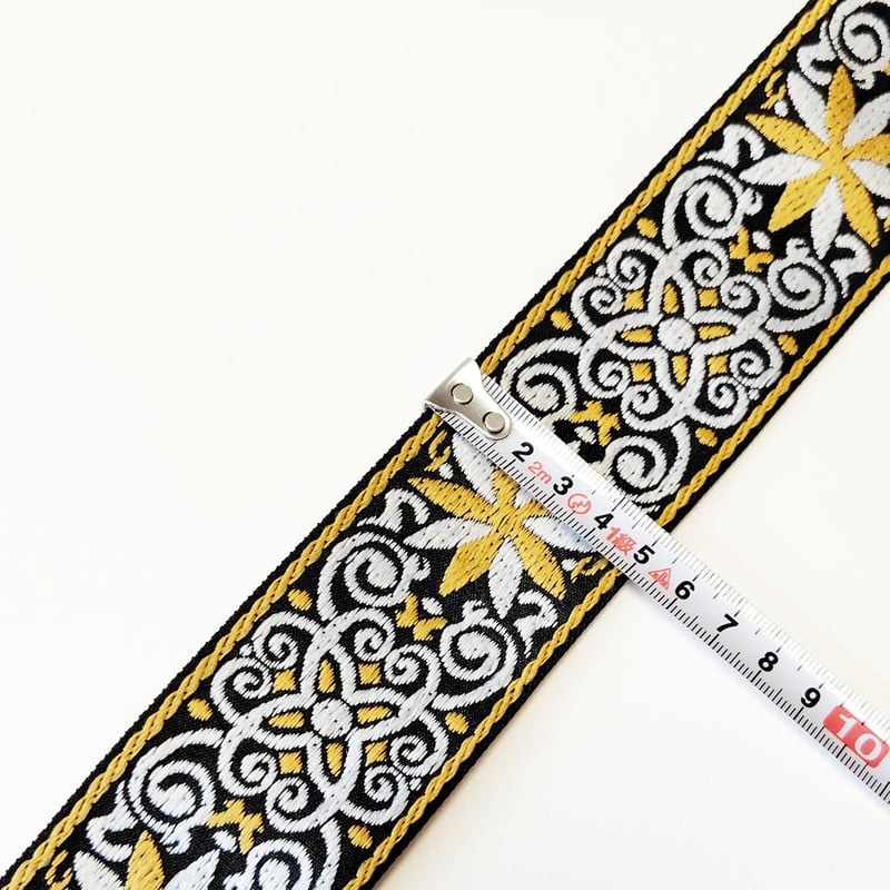 50mmチロリアンテープ「オリエンタル紋様／カラシ色系」（10cm単位