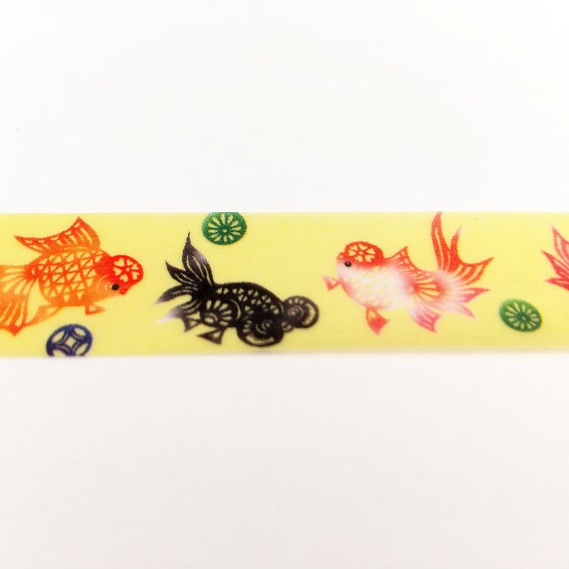 谷田有似】剪紙絵マスキングテープ／いろは金魚 | 中国・台湾・香港