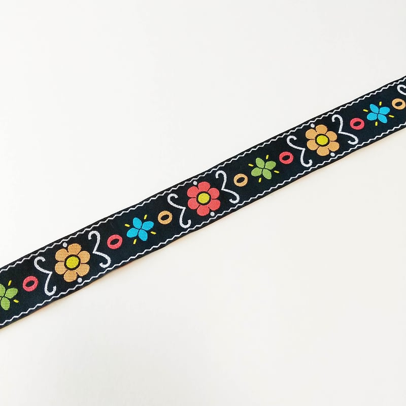 33mmチロリアンテープ「ポップフラワー」（10cm単位） | 中国・台湾