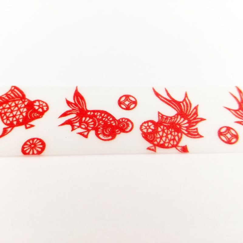 谷田有似】剪紙絵マスキングテープ／いろは金魚 | 中国・台湾・香港