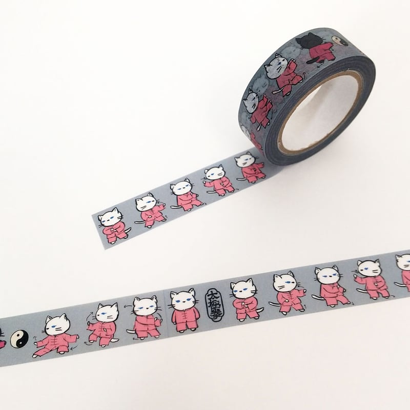 谷田有似】剪紙絵マスキングテープ／maomao太極拳 | 中国・台湾・香港