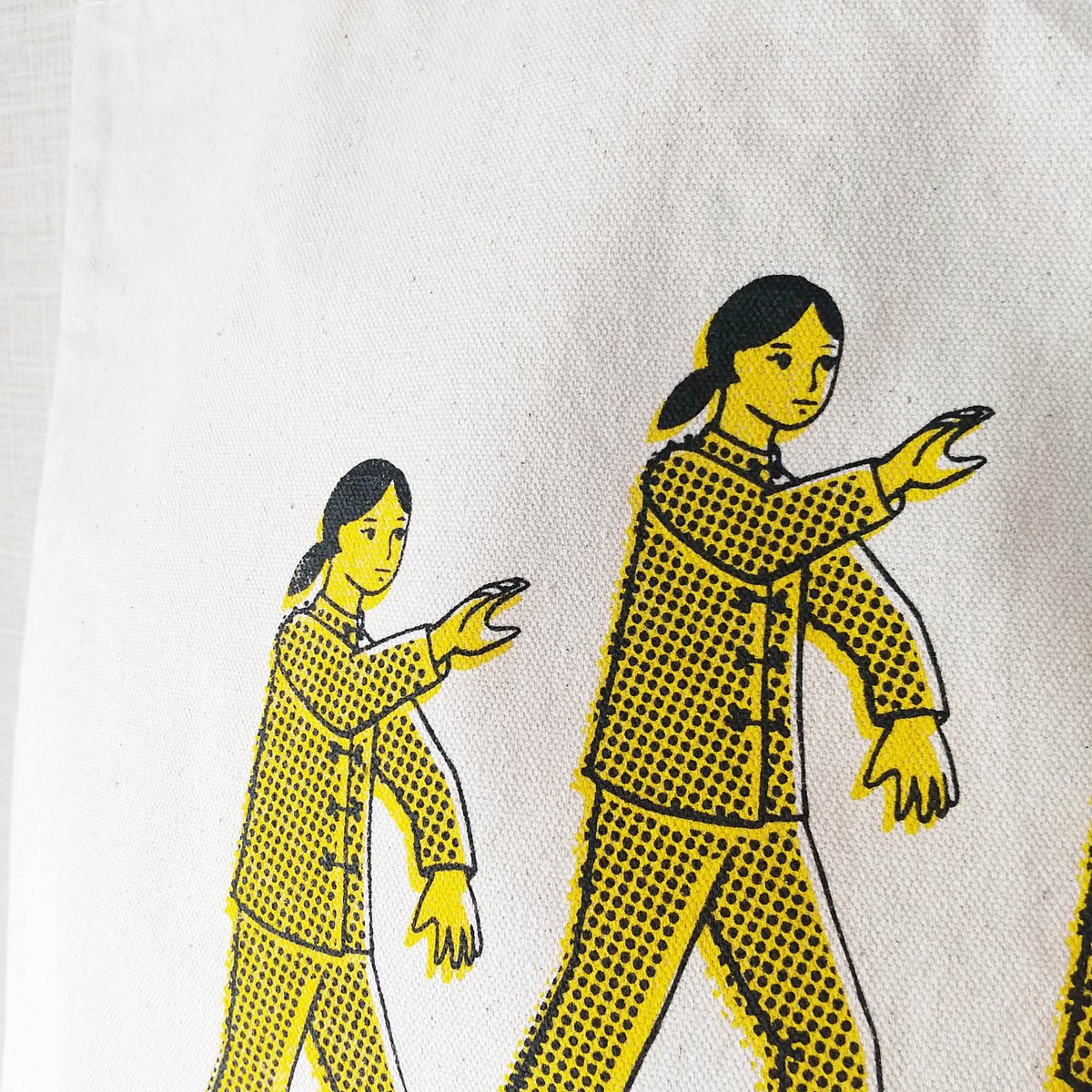 在庫限り】太極拳ガールズ トートバッグ／拗歩 イエロー | 中国