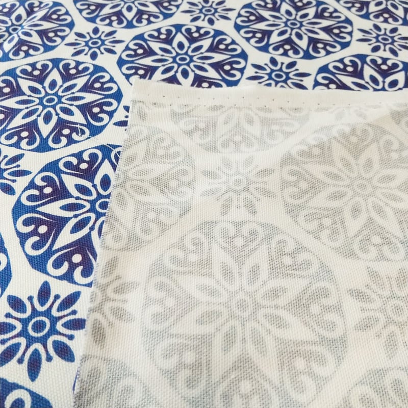 広巾・45cm単位】コットンファブリック シノワズリブルー