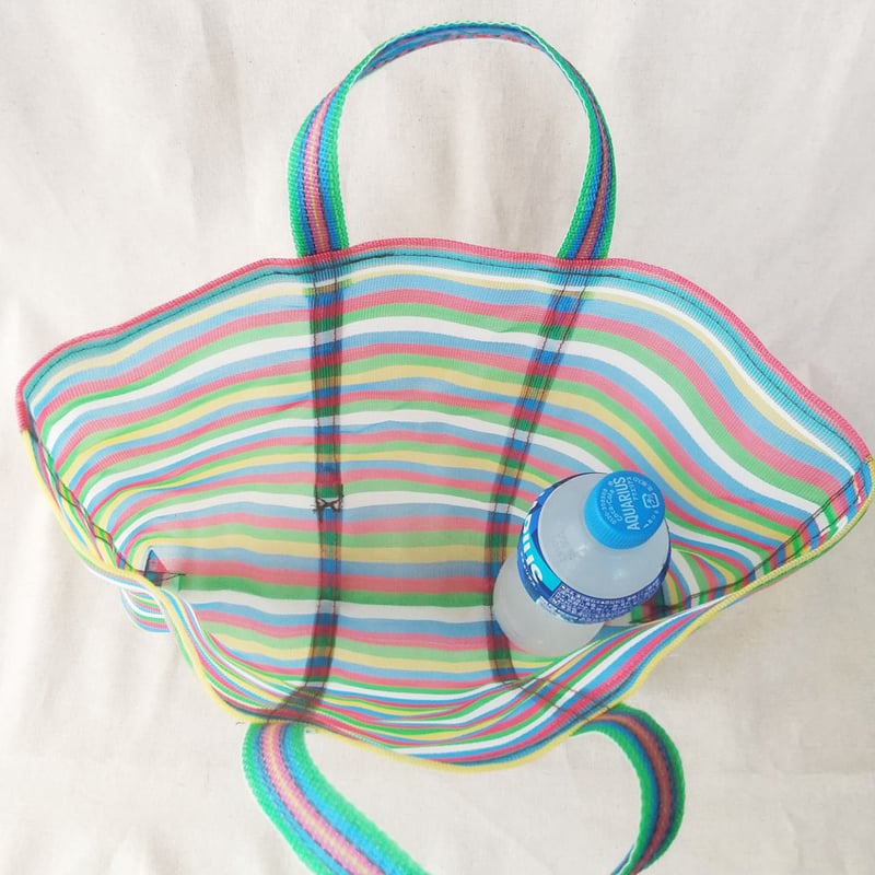 台湾漁師網バッグ（3号サイズ）伝統ボーダー 金獅牌 | 中国・台湾