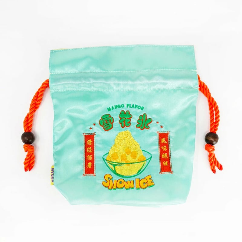 MYUUA】台湾刺繍巾着 芒果氷 | 中国・台湾・香港・アジアのかわいい