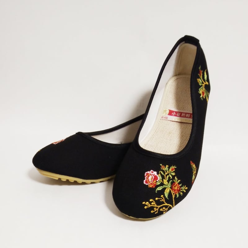 在庫限り】刺繍のフラットシューズ | 中国・台湾・香港・アジアの 