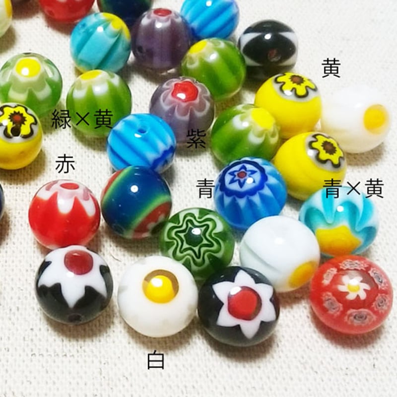 10mm単花トンボ玉（1個） | 中国・台湾・香港・アジアのかわいいもの