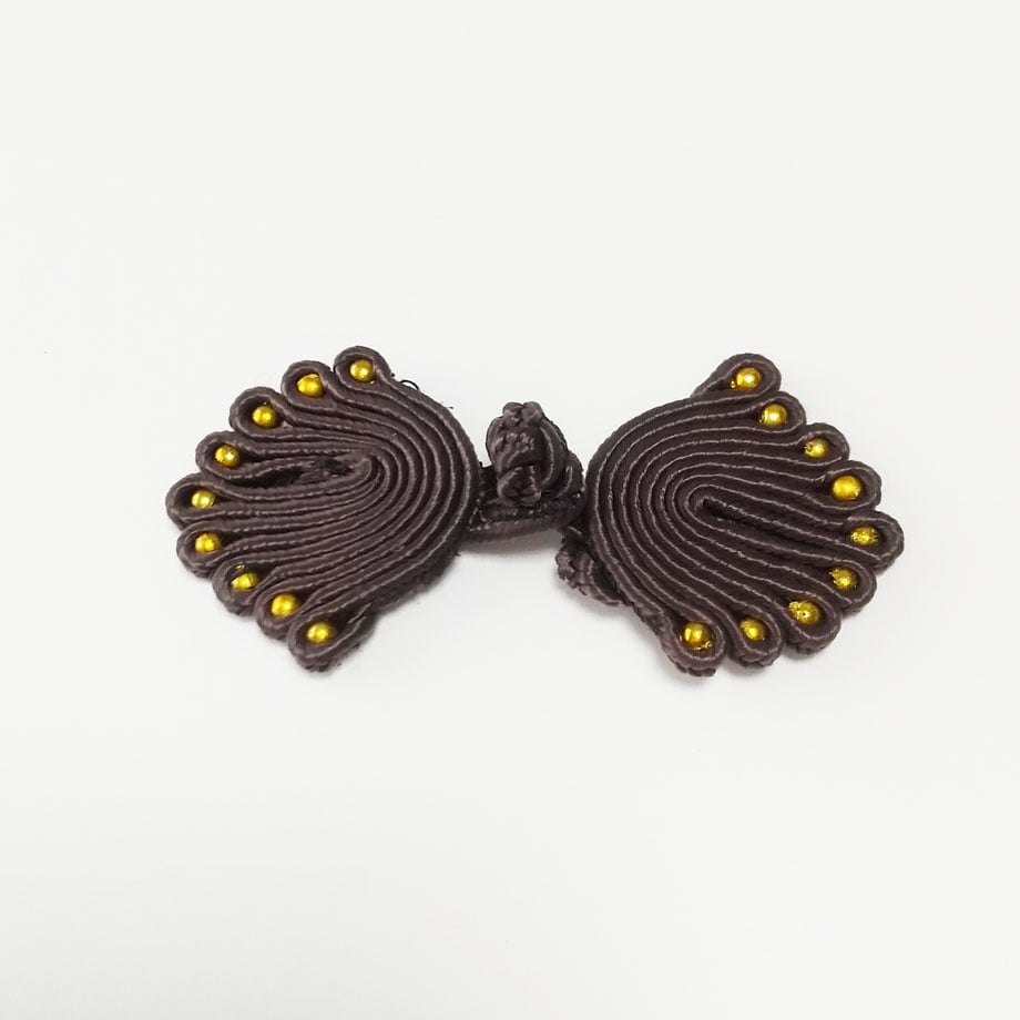 COALPORT お人形ボンチャイナ　2体 チャイナボタン 胡蝶 ビーズ付／ブラウン | 中国・台湾・香港