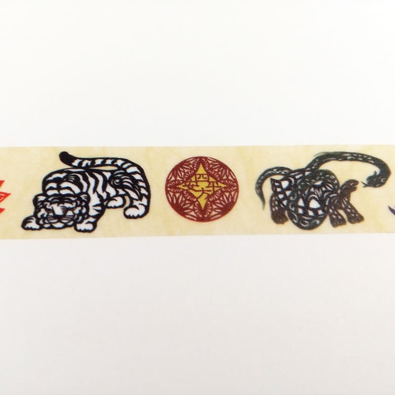 谷田有似】剪紙絵マスキングテープ／四神 | 中国・台湾・香港・アジア