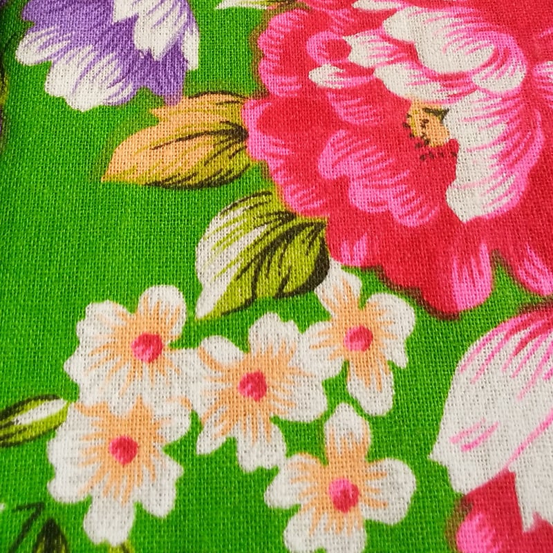 布花 台湾花布生地（牡丹・グリーン） | 中国・台湾・香港・アジアの