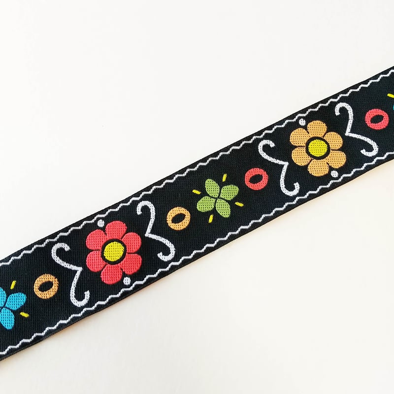 33mmチロリアンテープ「ポップフラワー」（10cm単位） | 中国・台湾