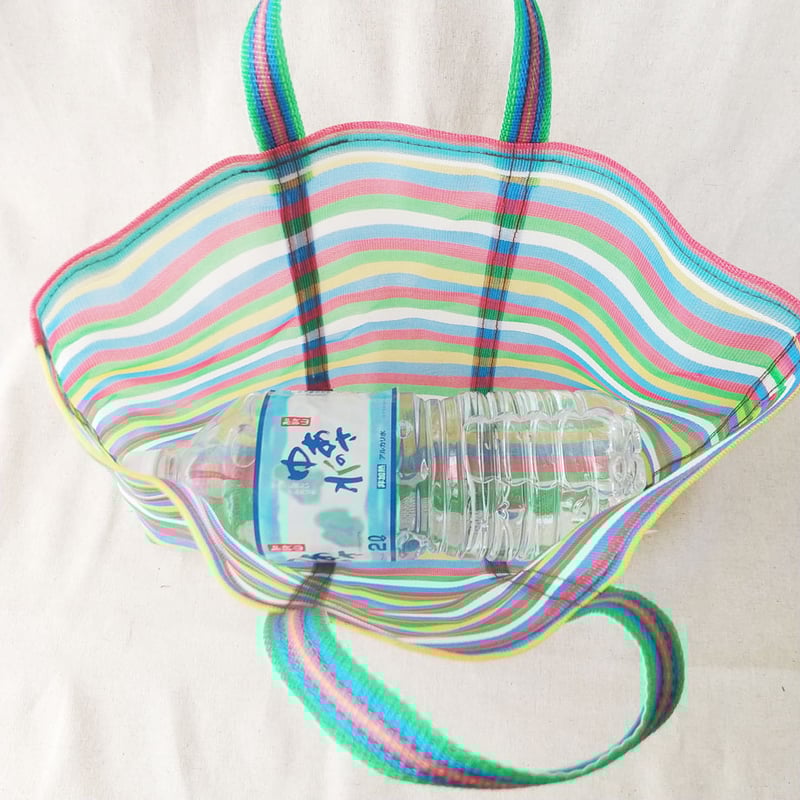 台湾漁師網バッグ（3号サイズ）伝統ボーダー 金獅牌 | 中国・台湾