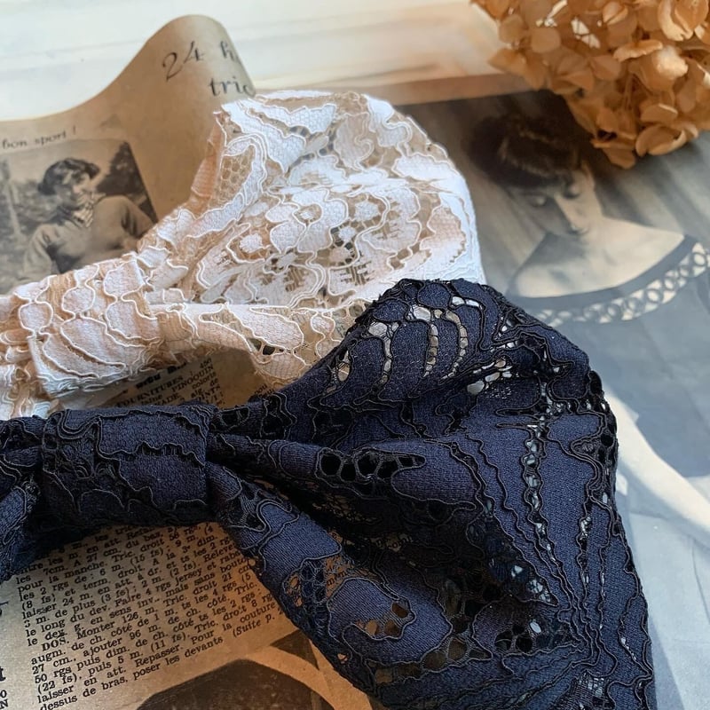 レースヘアバンド [ivory× beige] | Reinette