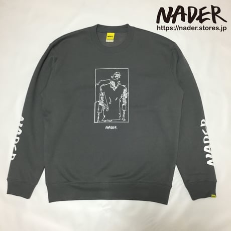 「Afilahkziw」Crew Neck Sweat (Cement gray)