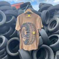 BLOCK TIRE T-shirt dark camel