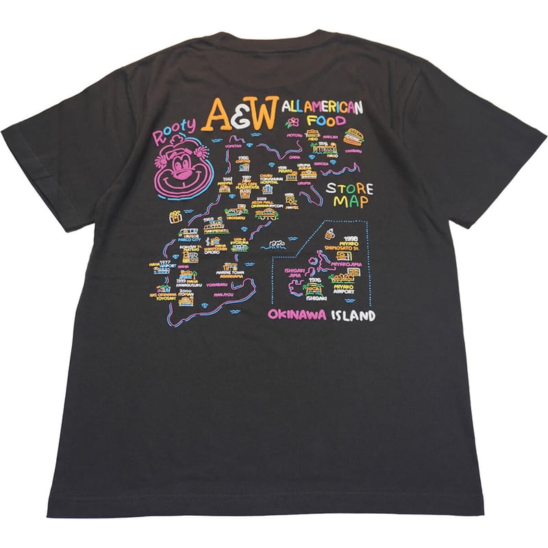 A&W STORE MAP TEE | A&W Okinawa