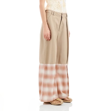 Collina Strada / Cedar Pant / Sand and Peach Plaid