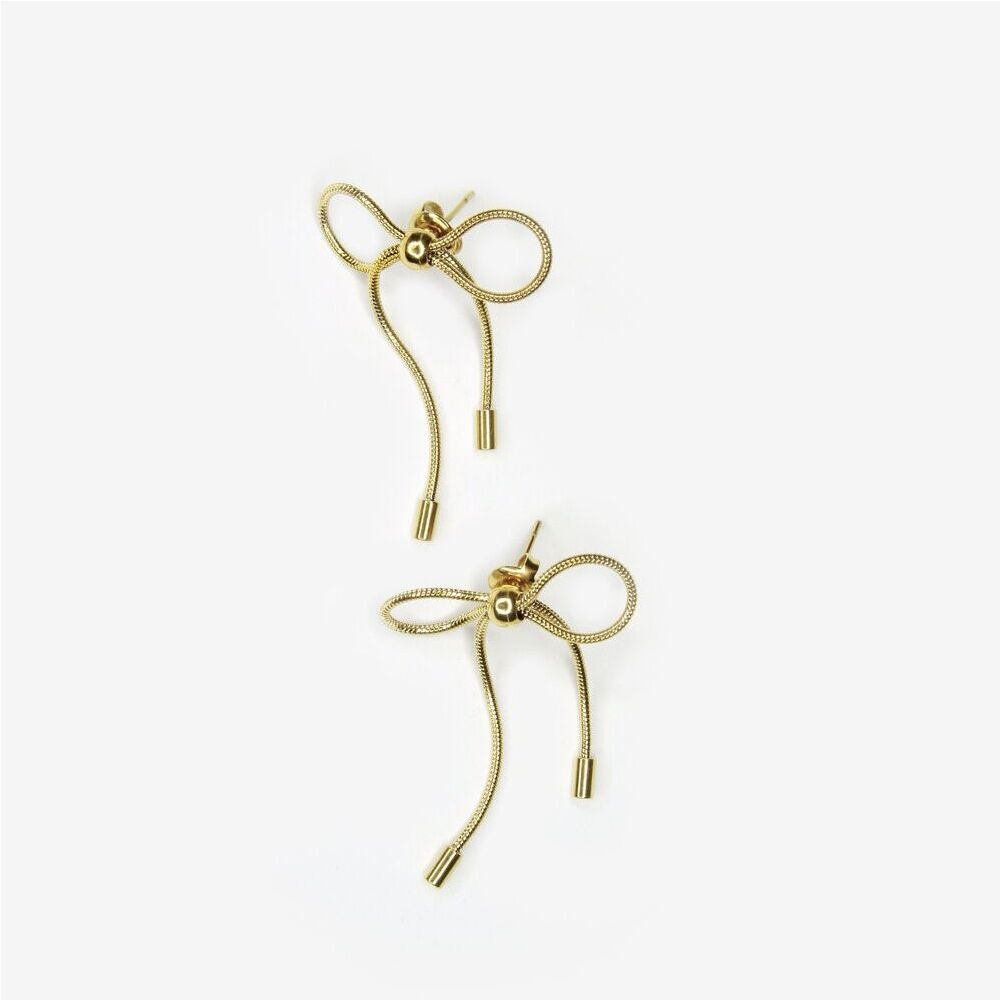 【関税込み】Marland Backus シルバー Bow ピアス MARLAND BACKUS / Bow Earrings / Gold | DELTA
